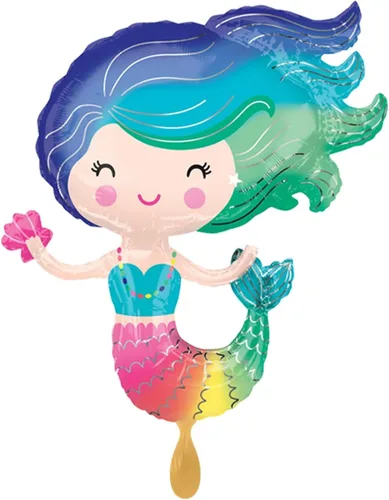 Vista 2 de amscan Mayflower Products - Globo colorido de sirena de 30 pulgadas (1)