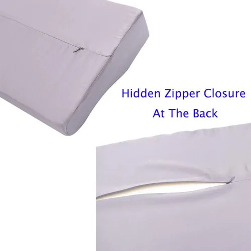 Vista 4 de Funda de almohada de seda para almohada ortopédica para dormir, funda de almohada de seda de morera pura para almohada cervical ergonómica, funda