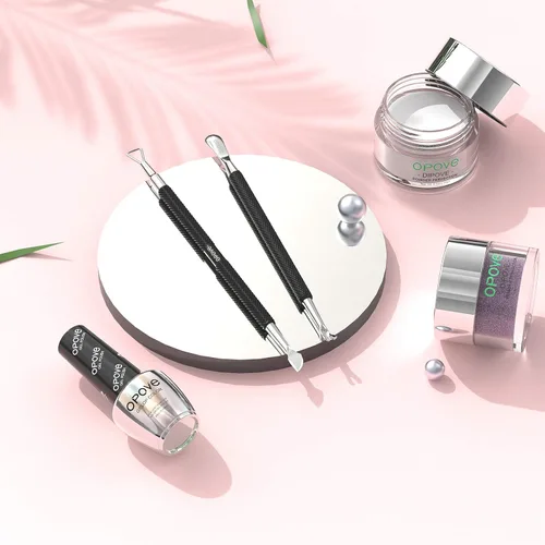 Vista 7 de Empujador de Cutículas y Removedor de Esmalte de Uñas de Acero Inoxidable, Juego de Herramientas de Manicura Gel, Herramienta de Pelado y Raspado