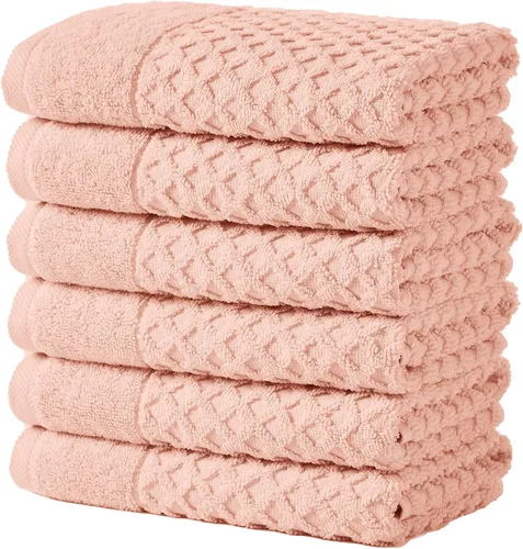 Vista 81 de Great Bay Home - Toallas de mano 100% algodón blanco, 6 toallas de baño suaves para manos, altamente absorbentes y de secado rápido, colección 01