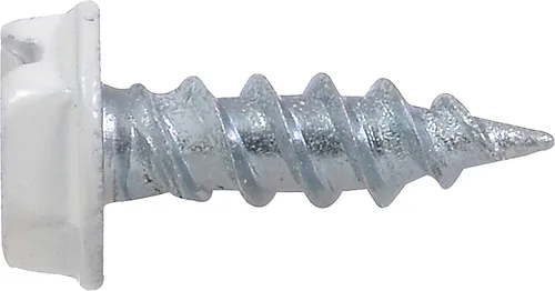 Vista 3 de HILLMAN 35263 Tornillos autoperforantes con cabeza hexagonal pintada en blanco (#7 x 1/2") - 100 piezas