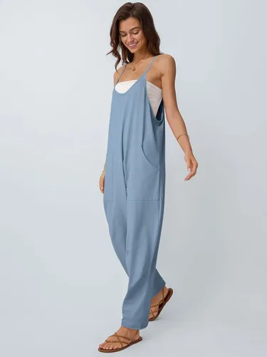 Vista 3 de AUTOMET - Enterizos para mujer, casuales, de verano, cómodos, sueltos, holgados, modernos