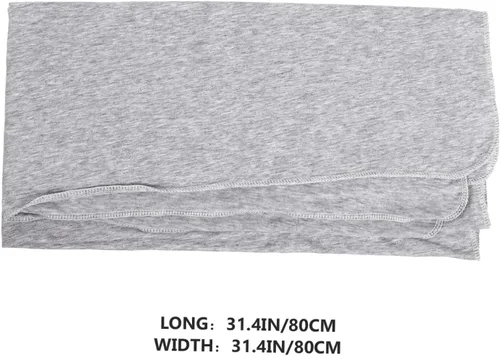 Vista 2 de Botines de algodón con diadema gris y guantes protectores suaves para una envoltura cómoda y un cuidado suave de la piel