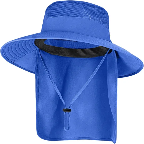 Vista 34 de ZOORON Sombreros de sol para hombres y mujeres con solapa para el cuello Gris oscuro