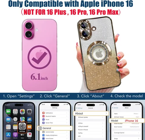 Vista 436 de Misscase Funda magnética con purpurina para iPhone 11 compatible con MagSafe, protección completa, delgada, a prueba de golpes, antiarañazos