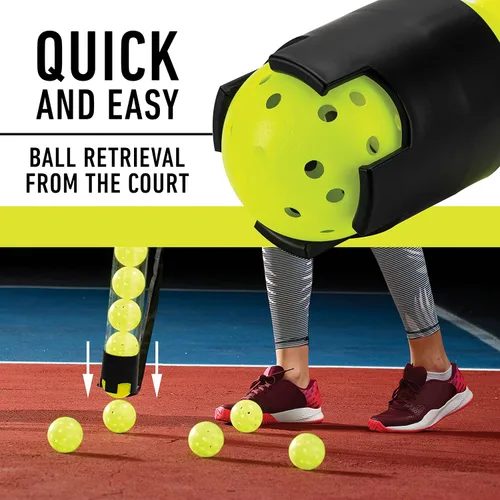 Vista 3 de Franklin Sports, tubos de recogida de pelotas de pickleball, tenis y pádel - (15) pelotas de tenis/pádel + (13) tubos elevadores de pickleball