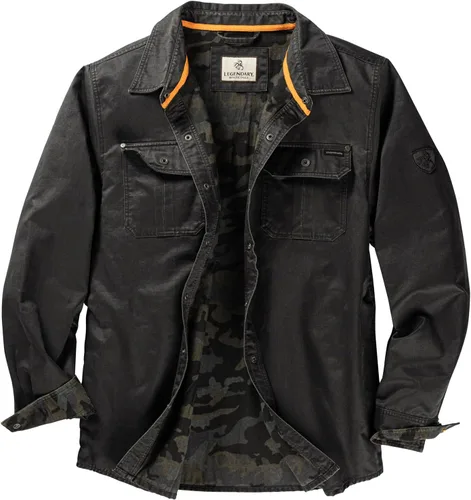 Vista 9 de Legendary Whitetails – Chaqueta de camisa de franela con forro para hombre, de algodón encerado resistente al agua Cebada