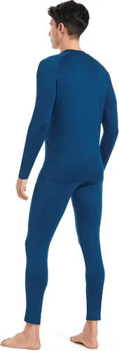 Vista 3 de qualidyne Mens Thermal Underwear Fleece Lined Base Layer Long Johns Set Top and Bottom Winter Sports Suits