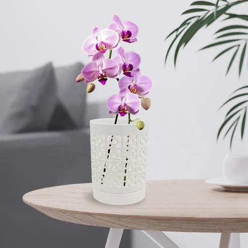 Vista 7 de Macetas de orquídea de cerámica de 4 pulgadas con agujeros, macetas