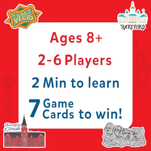 Vista 7 de Skillmatics Guess in 10 - Estados de América, juego de geografía, regalo para niños Educational Cards, History Trivia, Family Game Night, Travel