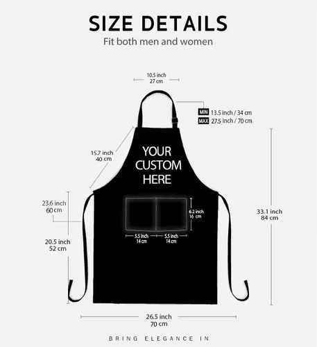 Vista 5 de Hello Gorgeous - Delantal de pestañas de unicornio, delantal ajustable para hombres y mujeres, cocina, hornear, jardinería