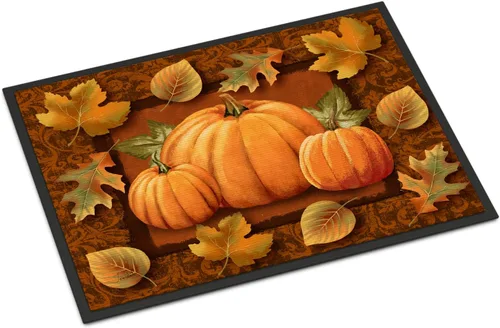 Vista 25 de Caroline's Treasures PTW2009MAT - Felpudo de calabaza y hojas de otoño, 18 x 27 pulgadas, tapete para puerta delantera, interior y exterior