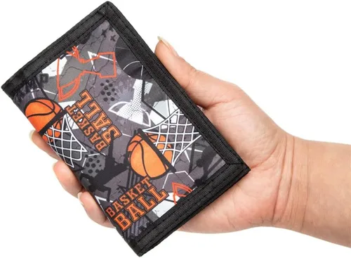 Vista 3 de Billetera para niños y niñas, cartera para niños pequeños, billetera de lona triple para exteriores, para niños y niños, cartera novedosa