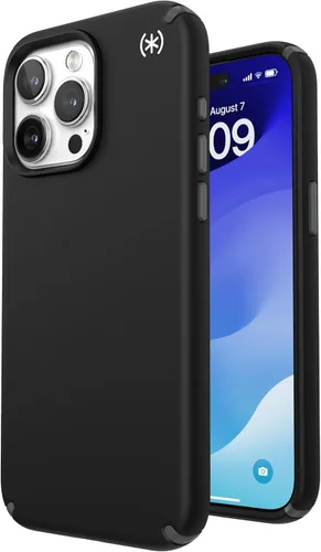 Vista 12 de Speck PRESIDIO2 PRO - Funda para iPhone 17, compatible con MagSafe, funda protectora delgada, color negro/gris pizarra/blanco