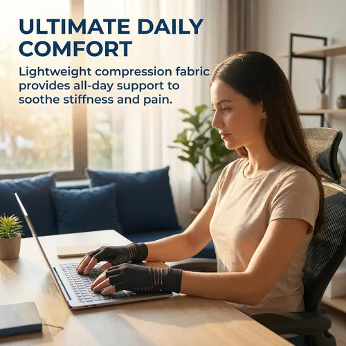 Vista 9 de Compression Gloves - Gloves for Arthritis Hands,Copper Arthritis Gloves, Compression Gloves for Hands