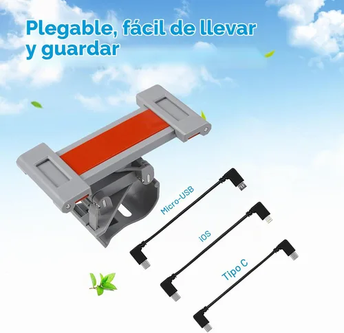 Vista 7 de Hanatora FPV Remote Controller 2 4.7-12.9 pulgadas Tablet Holder Mount para DJI FPV Drone, clip de control extendido Accesorios