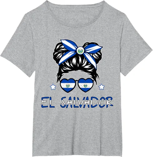 Vista 49 de Camiseta de El Salvador para Niñas Bandera Patrimonio Hispano Salvadoreño