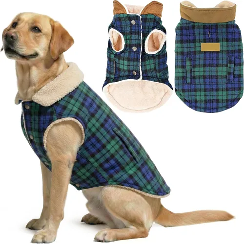 Vista 27 de Parisian Pet Suéteres de Navidad para Perros - Tipo Pullover, Suéter Azul para Perro con Cuello de Tortuga - Suéter Grueso de Punto Trenzado