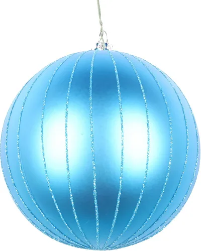 Vista 15 de Vickerman Adorno navideño de bola de avena mate con purpurina de 5 pulgadas. Incluye 4 piezas por bolsa.