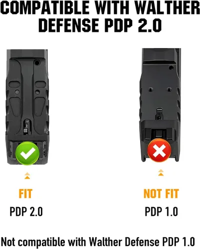 Vista 3 de ohhunt Placa adaptadora óptica compatible con Walther PDP 2.0, compatible con Trijicon RMR/SRO/Holosun 407C/507C/508T