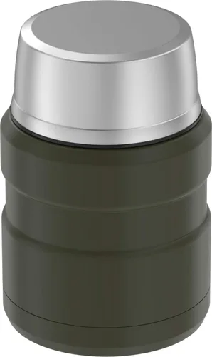 Vista 2 de THERMOS Stainless King Tarro de alimentos aislado al vacío con cuchara, 16 onzas, verde militar