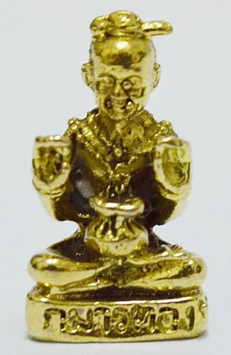 Vista 3 de Buda tailandés gumaantong reak traab LP.Té kongtong Wat Saam ngarm templo