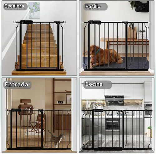 Vista 9 de Fairy Baby Puerta de seguridad para bebés Extensión de 12 cm para puerta de seguridad para bebés con cierre automático Puerta de seguridad