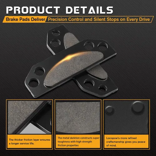 Vista 5 de LOCOPOW 2203147 Pastillas de Freno de Estacionamiento para Polaris Ranger 800 700 500 900 Crew XP 2x4 4x4 6x6 ATV 2005 2006 2007 2008 2009 2010 2011