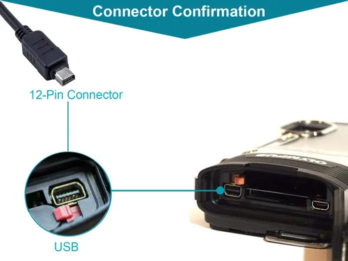 Vista 3 de MaxLLTo™ USB PC Data+cargador de batería Cable para Olympus Cámara Stylus TG-830 iHS