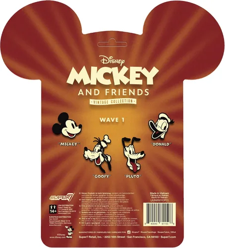 Vista 3 de Super7 Disney Vintage Collection Donald Duck - Figura de reacción de 3.75 pulgadas