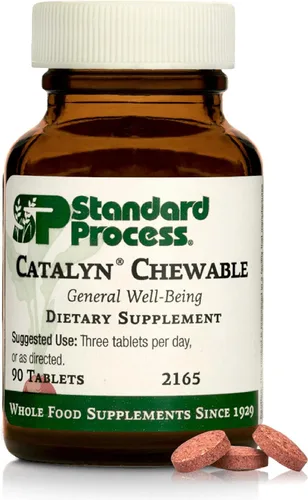Vista 9 de Standard Process Catalyn - Tableta de bienestar general para ayudar a la actividad antioxidante, contiene vitaminas A, B6 y D, diseñada para cerrar