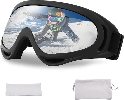 Vista 14 de SooGree Gafas de esquí para Hombres Mujeres Niños Jóvenes Niños o Niñas Gafas de nieve para snowboard Gafas de esquí resistentes al viento y al