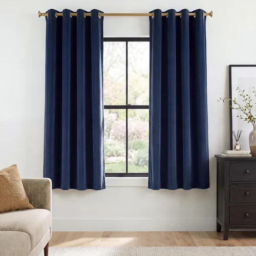 Vista 53 de StangH Cortinas de terciopelo gris de 84 pulgadas para oscurecer la habitación, con aislamiento térmico, cortinas gruesas y pesadas para sala