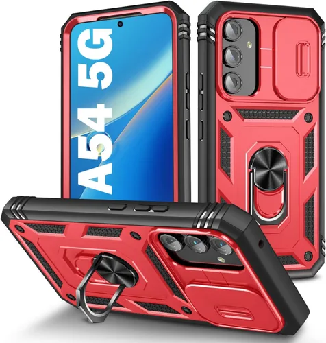 Vista 37 de PASNEW Funda militar para iPhone 13 Pro Max, cubierta de cámara deslizante y soporte de anillo de metal de 360°, carcasa rígida multicapa resistente