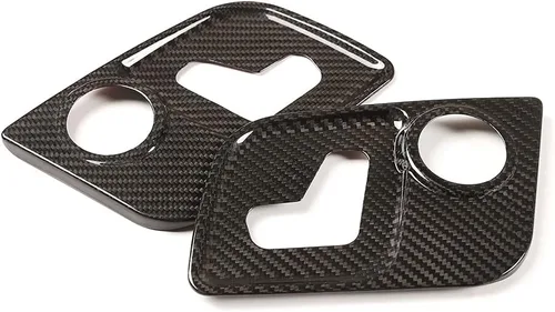 Vista 4 de YIWANG 100% fibra de carbono real para Maserati Levante/Ghibli asiento lateral decoración marco adhesivo para Quattroporte 2013-2019