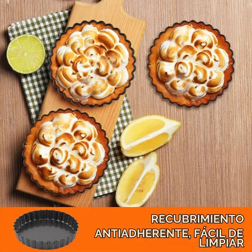 Vista 5 de Gutsdoor Molde para tartas de queso de 5 pulgadas con parte inferior extraíble, moldes para tartas de quiche, antiadherentes, redondas