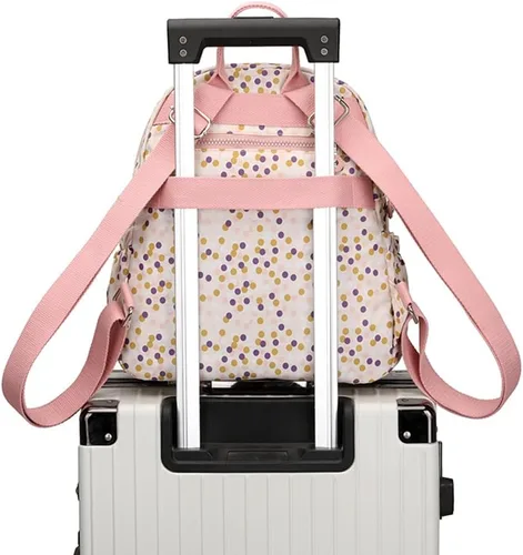 Vista 5 de Tanweibago Mini mochilas de nailon para mujer, mochilas pequeñas de 11L para mujer, mochila ligera casual para mujer, mochila de viaje de compras