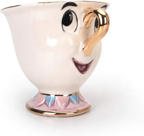 Vista 2 de GZHaiTuoSi Taza de tetera con diseño de dibujos animados de la nueva belleza y la bestia Mrs Potts con chip, un juego encantador y set