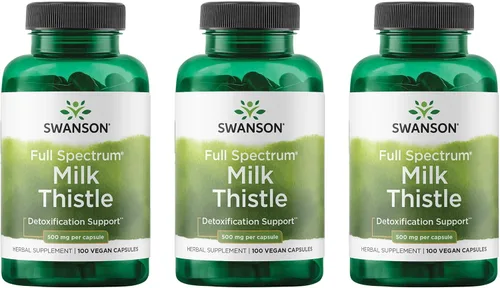 Vista 6 de Swanson Suplemento de salud hepática de cardo mariano de espectro completo para adultos que buscan desintoxicación natural y apoyo antioxidante, 500
