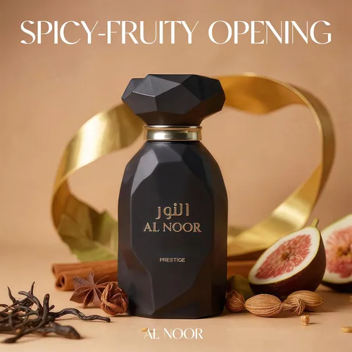 Vista 2 de AFLUXE AL NOOR PRESTIGE EAU DE PARFUM PARA HOMBRE 100 ml Apertura de Notas Afrutadas y Especiadas Armonía Oriental Regalo de Lujo