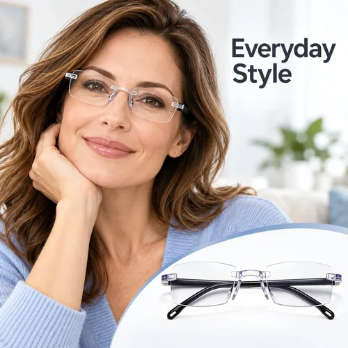 Vista 2 de 2027 New Auto Focus Glasses Self Adjusting-Self Adjusting Smart Glasses Auto Adjusting Eye Glasses For Near And Far, Smart Lenses Auto Focus Silver