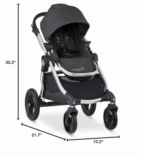 Vista 15 de Carriola individual Baby Jogger City Select, Jet Negro azabache