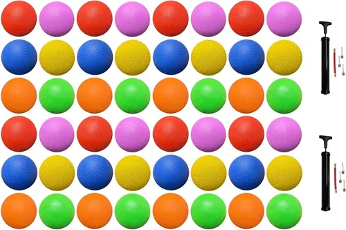 Vista 5 de Biggz Pelotas de goma de 8.5 pulgadas para niños y adultos, tamaño oficial para Dodge Ball, paquetes disponibles de 6, 12, 48