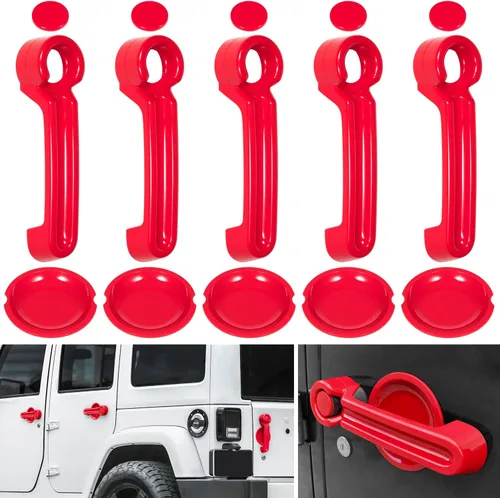 Vista 11 de E-cowlboy Insertos de cubierta de manija de puerta + cubierta de compuerta trasera + protector de rebaje para Jeep Wrangler JK JKU Sports Sahara