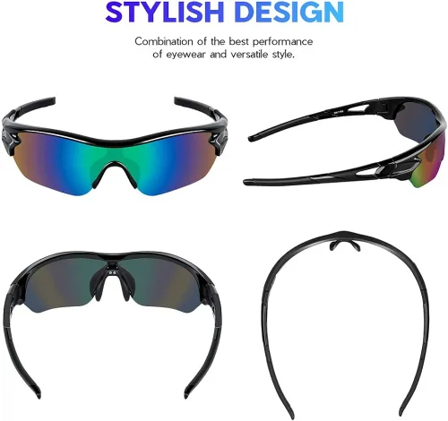 Vista 2 de Lentes de sol polarizados para hombres y mujeres jóvenes de béisbol ciclismo correr conducir pesca golf motocicletas lentes TAC UV400