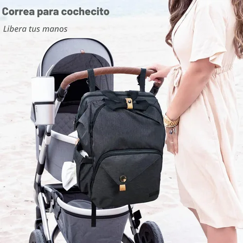 Vista 5 de Pañalera tipo mochila Gris oscuro