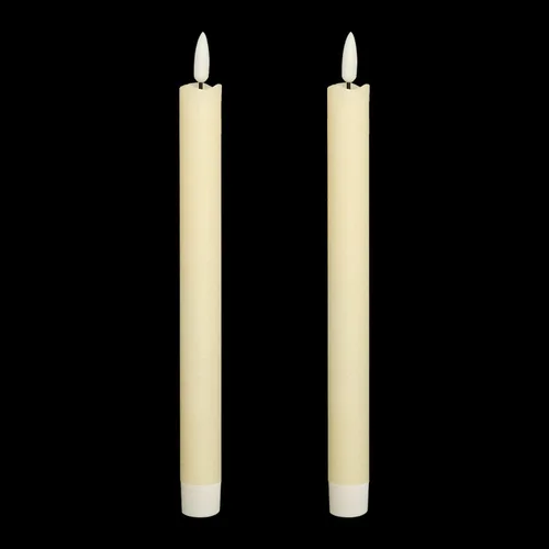 Vista 8 de Wondise Velas Cónicas Sin Llama con Control Remoto Temporizador, Candelabros Rojos Cerosos Reales a Batería Velas LED de Mecha 3D para Decoración