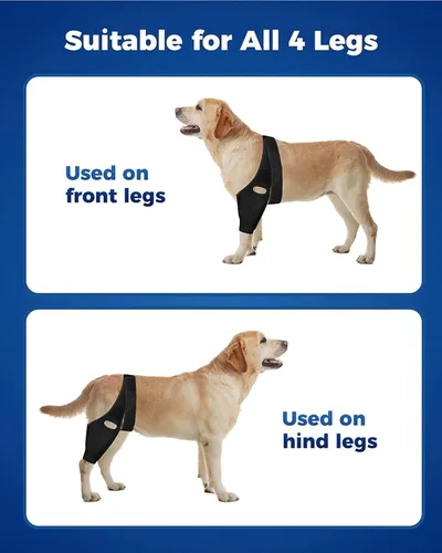 Vista 6 de Rodillera para perro, soporte de ACL para perros para patas traseras y traseras delanteras y traseras