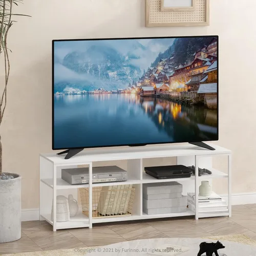 Vista 19 de Furinno Clásico Moderno Soporte de TV para Sala de Estar, Centro de Entretenimiento con Estantes Abiertos, para Televisores de hasta 60 Pulgadas
