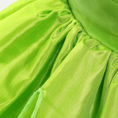 Vista 9 de Kosgraiy Disfraz de Campanilla para niñas, vestido de hada para niñas pequeñas con orejas y alas de elfo duendecillo, vestido de princesa de hadas